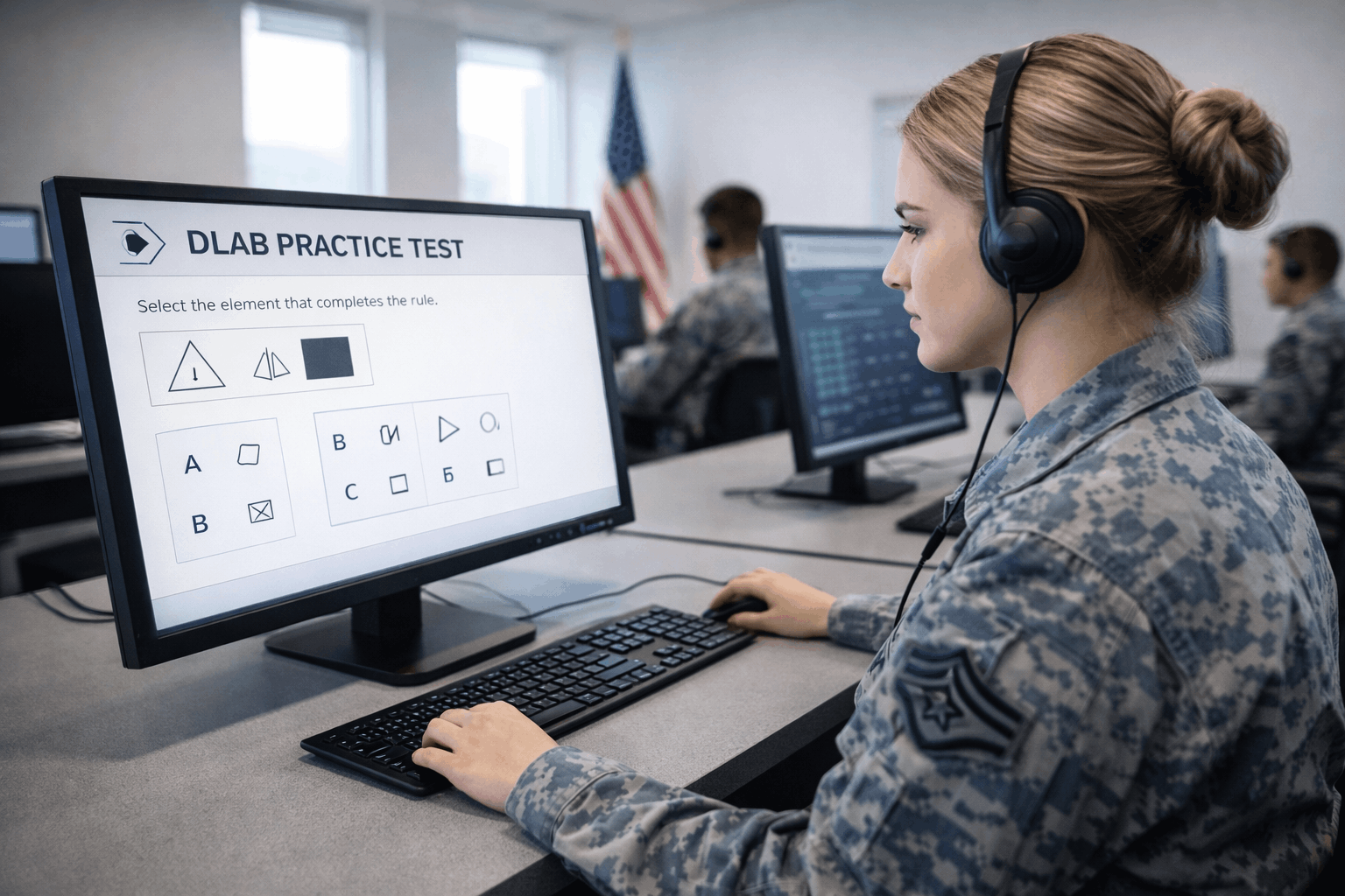 DLAB test online free example questions and answers for military recruits